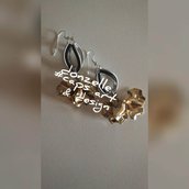 orecchini oro/nero fatti a mano con capsule del caffè - Linea Gift Five