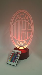 Lampada Led 3d Milan RGB con telecomando