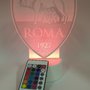 Lampada Led 3d Roma RGB con telecomando