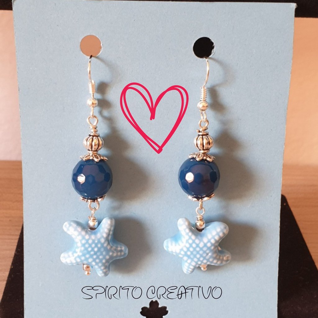 Orecchini STELLA DI CRISTALLO in tessitura di perline con Cristallo