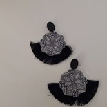 Orecchini Pendenti In Legno Vintage – Stile Bohémien – Labbra Rosse Leopardo – Gioielli Divertenti Donna