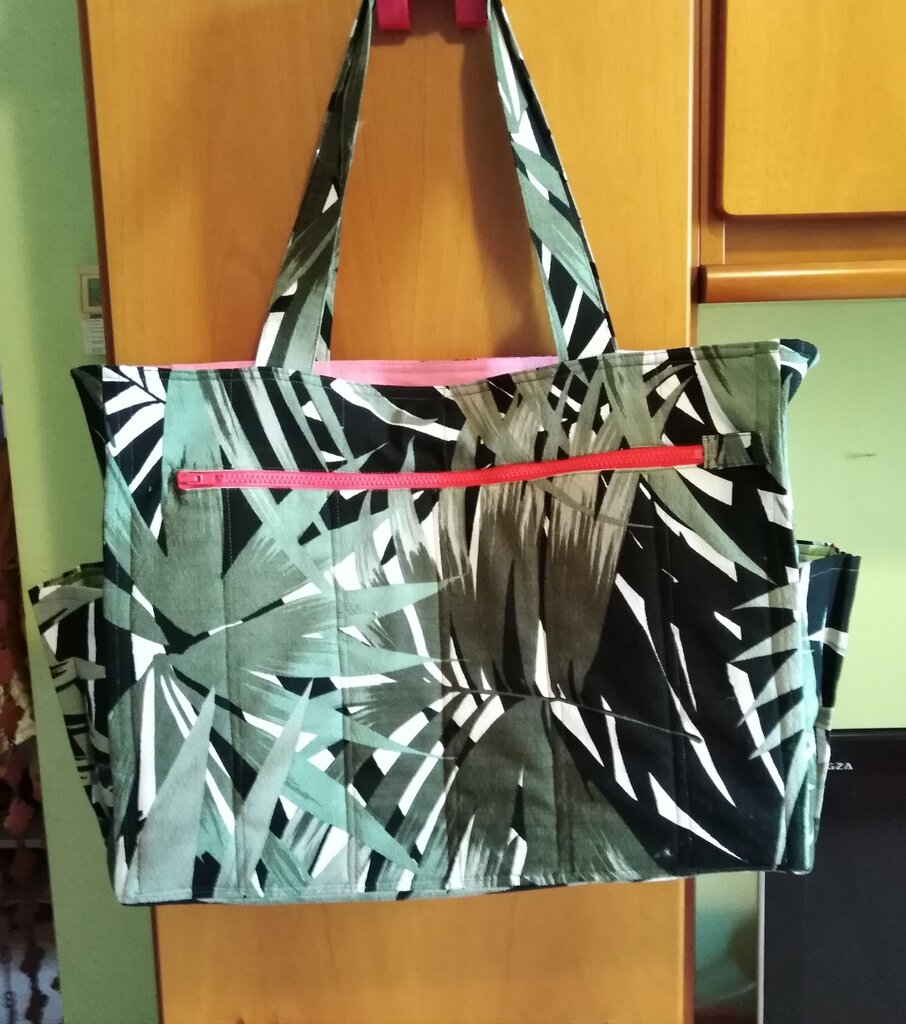 Sac De Plage Femme – Taille M, Multicolore, Motif Fantaisie