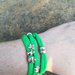 Bracciale in tessuto elastico verde