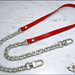 Tracolla per borsa lunga cm.115 - similpelle lucida impunturata , catena oro o argento, 4 varianti di colore a scelta 