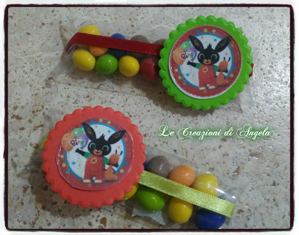 Calamita personalizzata bing compleanno fimo gadget fine festa BOMB