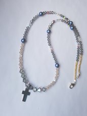 Collana Cross and  Crystals