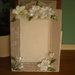 Cornice Portafoto con fiori di gardenia,Portaritratto con fiori  bianchi di gardenia in 3d