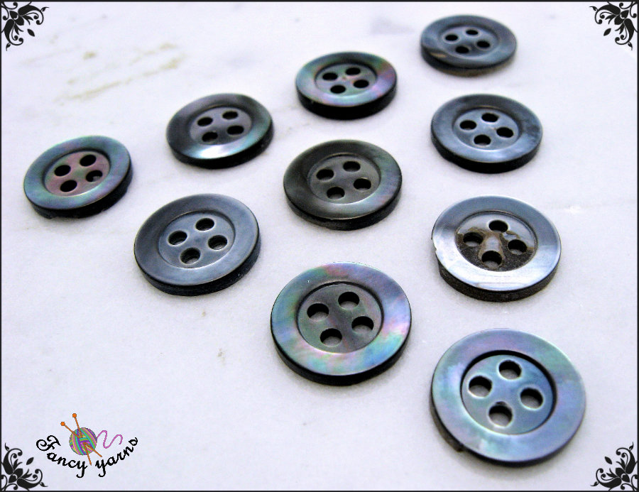 120 Bottoni In Madreperla Naturali 12.5 Mm - Per Camicie, Cappotti, Fai Da Te E Scrapbooking - Foto 6