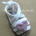 Sandali bianchi neonata/bambina - fasce incrociate alla caviglia - cuore avorio/giallo/glicine/argento 