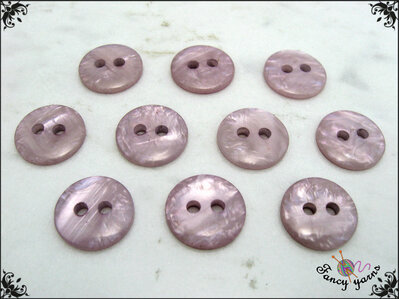 Confezione Da 10 Bottoni In Resina Bianchi 23 Mm - 2 Fori Per Cucito, Scrapbooking E Lavori Creativi In Stile Shabby Chic