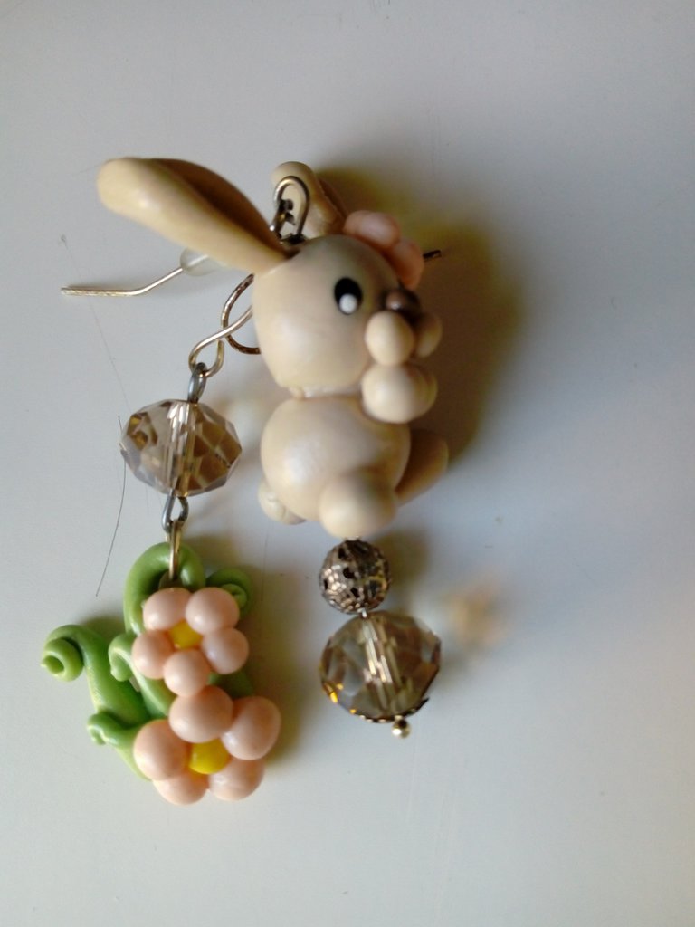 Orecchini Pendenti A Coniglietto Pasquali Con Perle E Fiocco, In Lega Placcata, Regalo Donna Per Pasqua, Primavera E Feste - 4