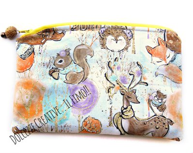 Pochette Borsello - wet bag - con chiusura a zip - Inverno - orso, porcospino, scoiattolo, cerbiatto ecc - idrorepellente Portatrucchi, borsello da borsa, Assorbenti lavabili Pochette Borsello - wet bag - con chiusura a zip - Inverno - orso, porcospino, scoiattolo, cerbiatto ecc - idrorepellente Portatrucchi, borsello da borsa, Assorbenti lavabili