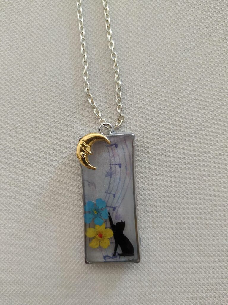MicLee Collana Con Ciondolo Gatto E Perla – Argento 925 – Lunghezza 42+3 Cm – Regalo Per Donne