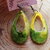 orecchini pendenti giallo/verde