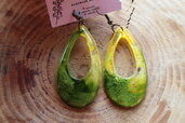 orecchini pendenti giallo/verde