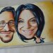 50 Barattolini portaconfetti in vetro con caricatura matrimonio cresima laurea anniversario compleanno