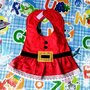 Bavaglino vestitino BABBO NATALE bambina, bavaglini impermeabili, personalizzati, regalo originale per il bebé