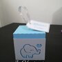 Scatolina scatola box contenitore elefante elefantino nome battesimo compleanno nascita