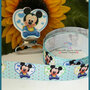 Lotto clip baby topolino cuore + Nastro grosgrain