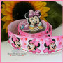 Lotto clip in resina baby Minnie distesa + nastro grosgrain