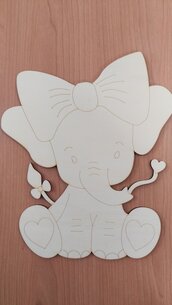 Elefantino in legno 40 cm