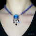 COLLANA ROCOCO' 1 - girocollo blu e viola con pendenti