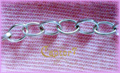   1 MT Catena anelli rimagliabili color argento catenina