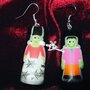 Miss and Mr Frankenstein earrings orecchini