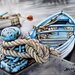 Dipinto marina barca Olio su tela 40x50 idea regalo napoli quadro moderno quadri moderni arte pittura paesaggio