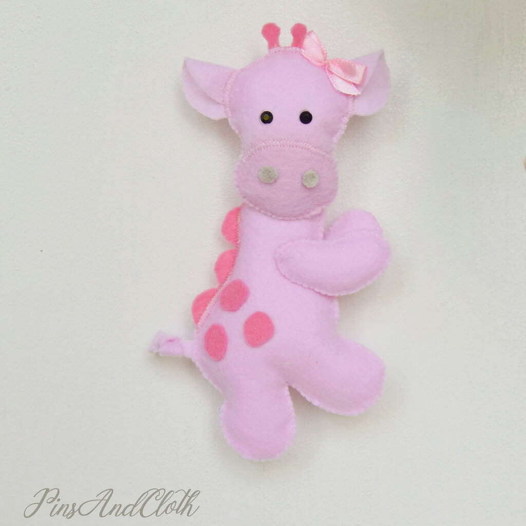 Giostrina Per Culla In Legno E Feltro - Mobile Con Animali Per Neonati 0-12 Mesi (Elefante, Giraffa) - Foto 5