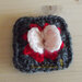 Granny square, applicazione uncinetto, quadrato della nonna, piastrella lana, set 5 pz., farfalla