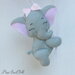 Giostrina neonata elefanti con paracadute/Giostrina culla neonata elefanti/Mongolfiera feltro/decoro cameretta elefanti/Regalo neonata