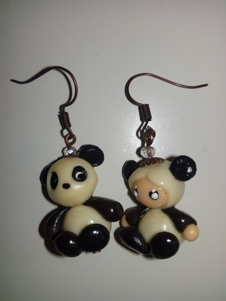 CUOKA MIRACLE Orecchini A Cerchio Panda In Argento 925 – Gioielli Per Donna E Ragazza, Simbolo Di Pace E Buona Fortuna, Con Confezione Regalo