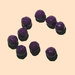 9x perle sfaccettate plastica VIOLA SCURO - purple