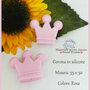 Corona in silicone alimentare .colore rosa-