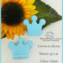 Corona in silicone -colore celeste-