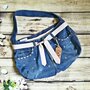 Borsa capiente in Jeans con diamantini 