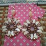 Orecchini Adele.pendenti, realizzati in tessitura di perline, con cristalli Swarovski,perline ceche