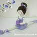 Bambola ballerina amigurumi con arti movibili per eventi.