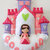 Fiocco Nascita Bambina Castello Principessa in pannolenci e nome personalizzato