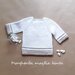 Maglia bambino/maglietta neonato Battesimo - lino e cotone - fatta a mano - coreana
