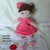                                                     Bambolina graziosa con vestitino rosa (Amigurumi)