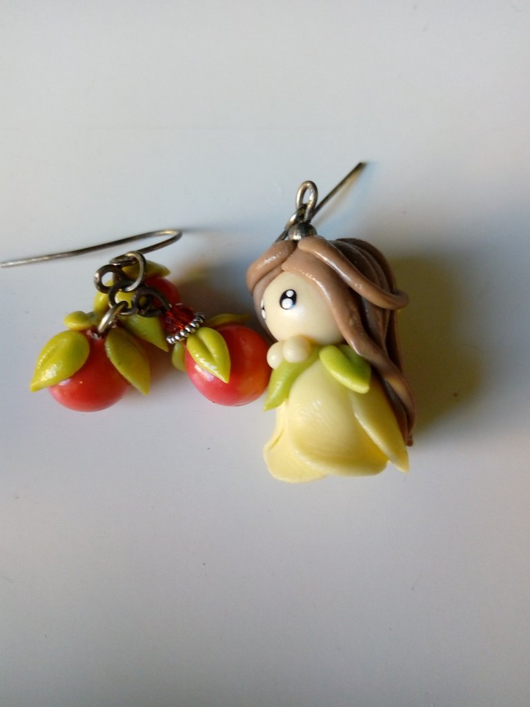 Orecchini frutta arancia a perno realizzati interamente a mano in p... | su Orecchini frutta arancia a perno realizzati interamente a mano in p... | su