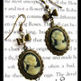 BOW CAMMEO VICTORIAN- VINTAGE EARRINGS-ORECCHINI CAMMEO E FIOCCHETTO VITTORIANI-VINTAGE