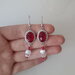 orecchini rossi con perla
