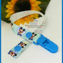 Portaciuccio con nastro grosgrain *Baby topolino cuore*