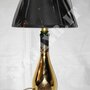 Lampada Bottiglia vuota Armand de Brignac idea regalo riciclo creativo riuso arredo design abat jour
