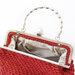 Borsetta elegante rossa, borsa artigianale ad uncinetto