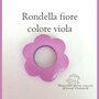 Rondella fiore in legno -Viola-