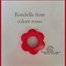 Rondella fiore in legno -Rosso-